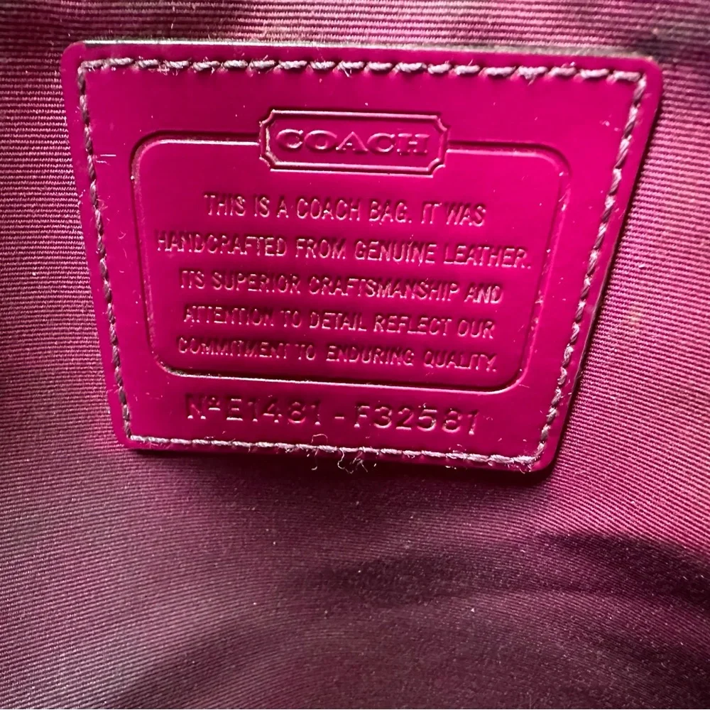 Coach Patent Leather Peyton Tote in Fuchsia